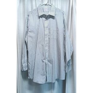 Brooks Brothers 1818 Madison Men's Size 18 4/5 Gray‎ Plaid Button Up Shirt